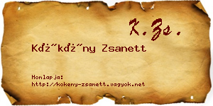 Kökény Zsanett névjegykártya